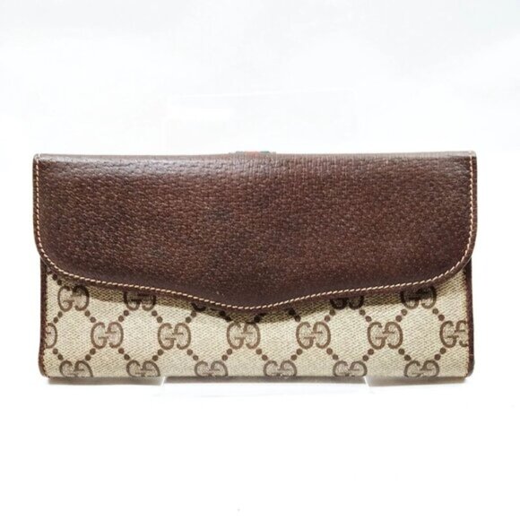 Gucci Long Wallet Brown PVC mon300-102525 - Picture 2 of 9